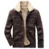 Утолщенное хлопковое пальто из замши, мужское кожаное пальто, мужская зимняя новинка, рабочая куртка, повседневная мужская одежда
