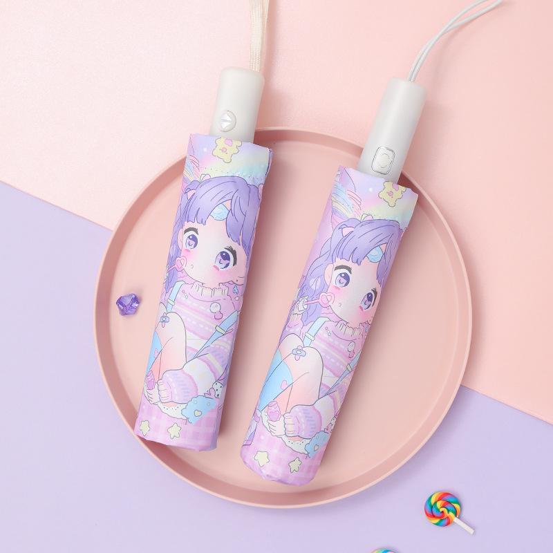 Детский автоматический противооткатный светоотражающий зонт для солнца и дождя