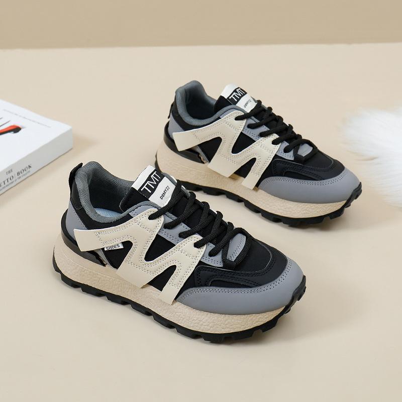 Женская обувь 2025 года, весна, новинка, корейская версия, обувь Форреста Гампа, женская, студенческая, спортивная, для папы, повседневная обувь на платформе FCL9102