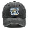 Бейсболка Snapback с принтом флага "АРГЕНТИНА" "ДАВАЙ, АРГЕНТИНА", Регулируемая бейсболка, Головной убор, Однотонная, С изогнутым козырьком, Модная женская кепка