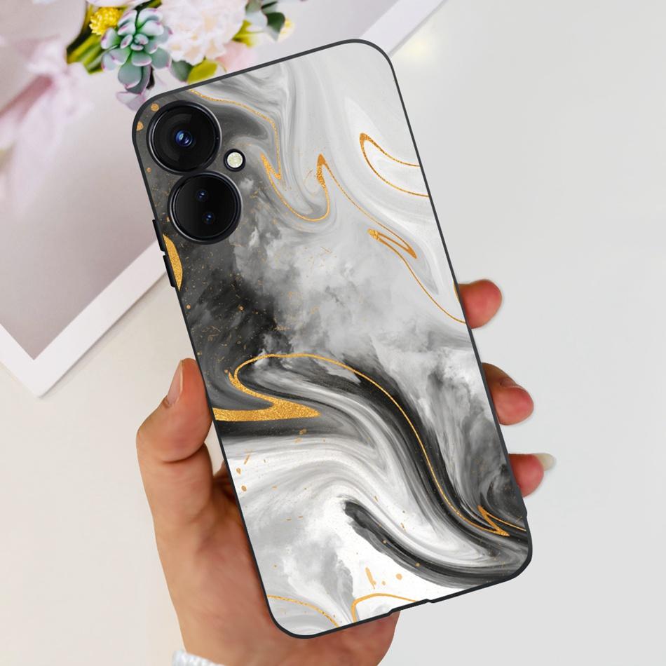 Для Tecno Spark 9 Pro KH7 KH7n Милый Мультяшный Чехол Для Телефона Для Tecno Spark 9Pro Черный Силиконовый Мягкий ТПУ Чехлы