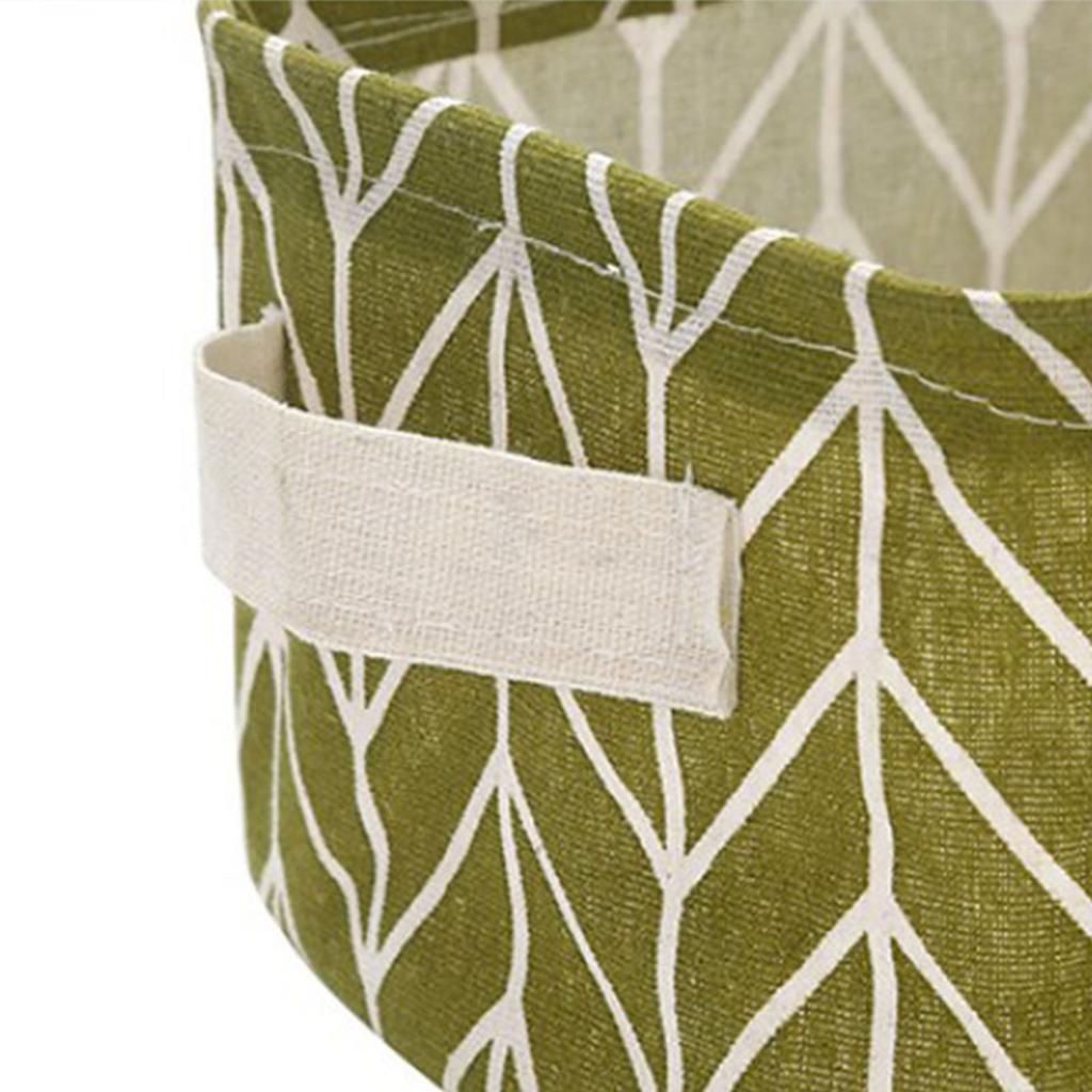 Маленькая корзина для хранения Хлопок Лен Мини-органайзер для хранения с ручкой для полок и столов