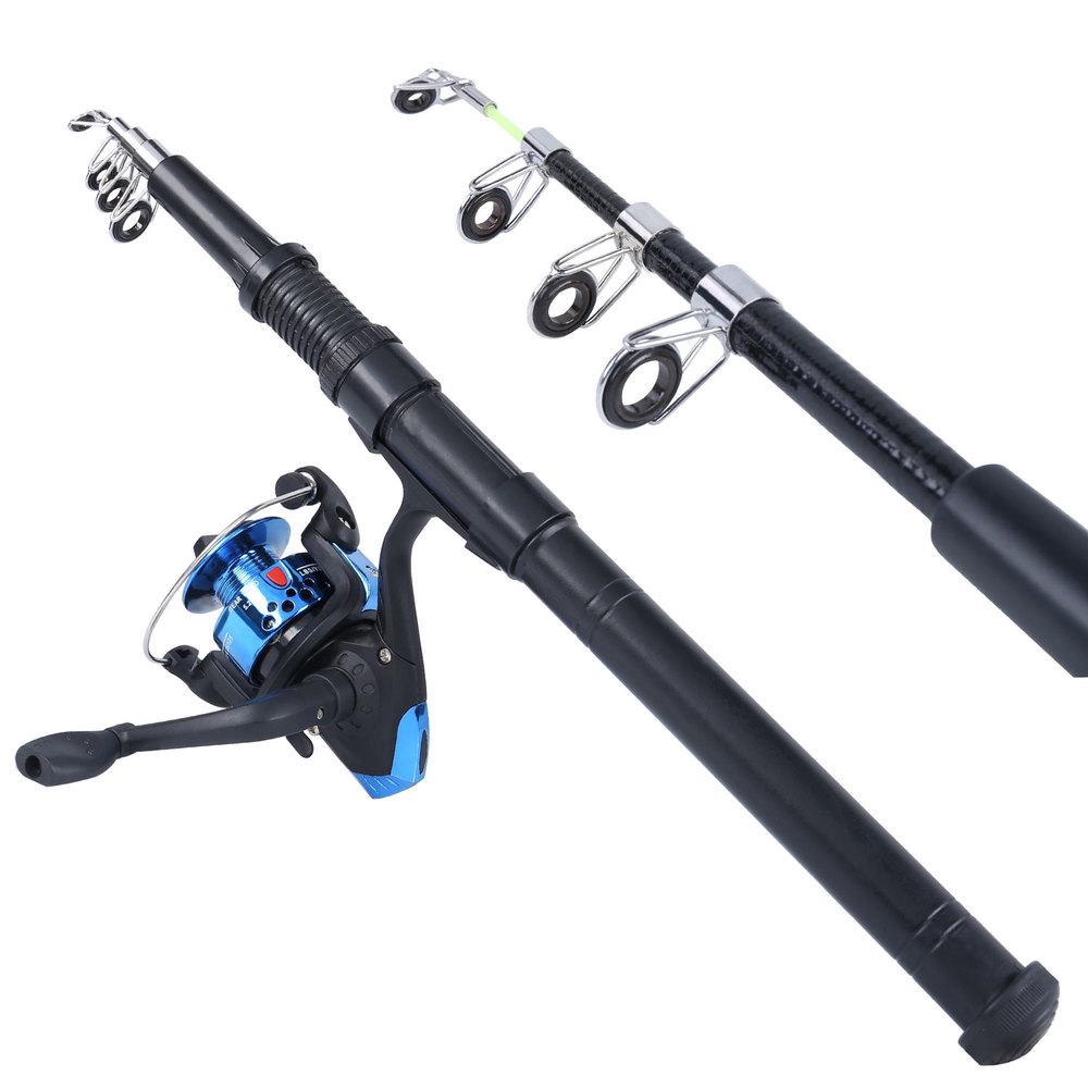 Телескопическое удилище с рыболовной катушкой