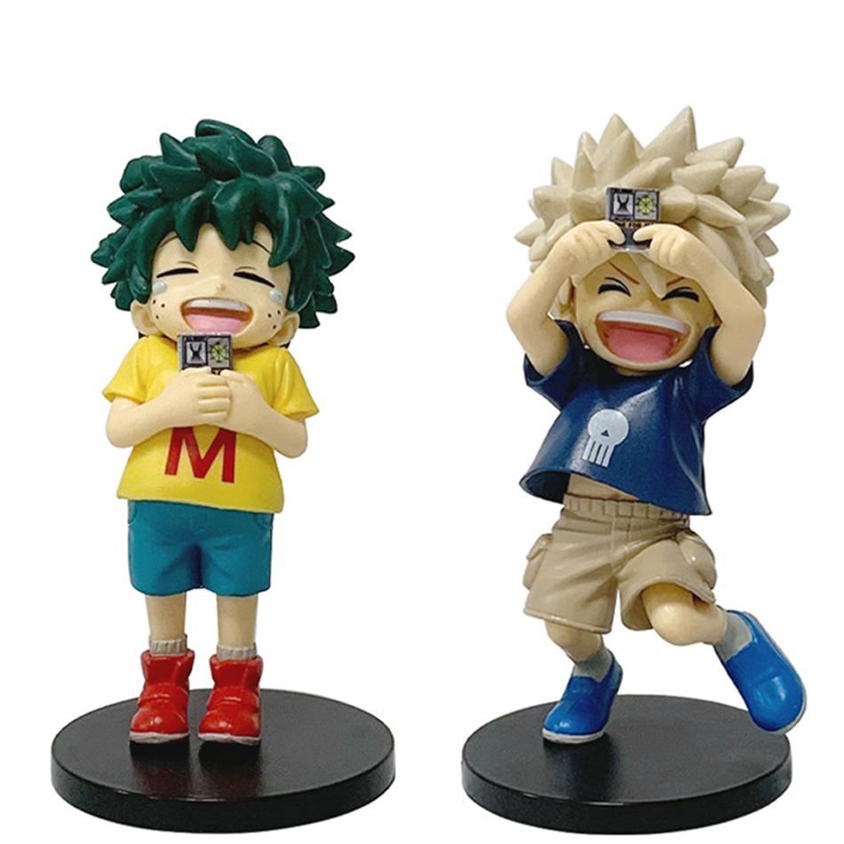 New Arrival My Hero Academia Childhood Izuku Midoriya / Childhood Katsuki Bakugo PVC Action Figure Anime Cartoon Model Toy Presents