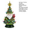 Lighted Up Santa Christmas Tree Decor 11 Inch Resin Old Man Christmas Tree Light with Multicolored Lights And Star Topper for Holiday Tabletop Decor