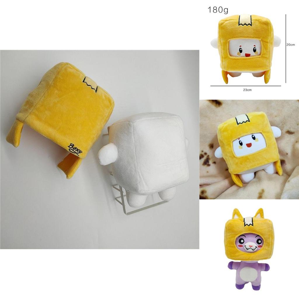 Очаровательная плюшевая игрушка Lankybox Boxy Foxy Rocky, мягкая набивная кукла, фигурка из детской игры