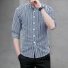 2026 Мужская рубашка в стиле business casual с длинным рукавом Мужская рубашка Классическая в полоску Мужская социальная рубашка Мужская официальная однотонная рубашка