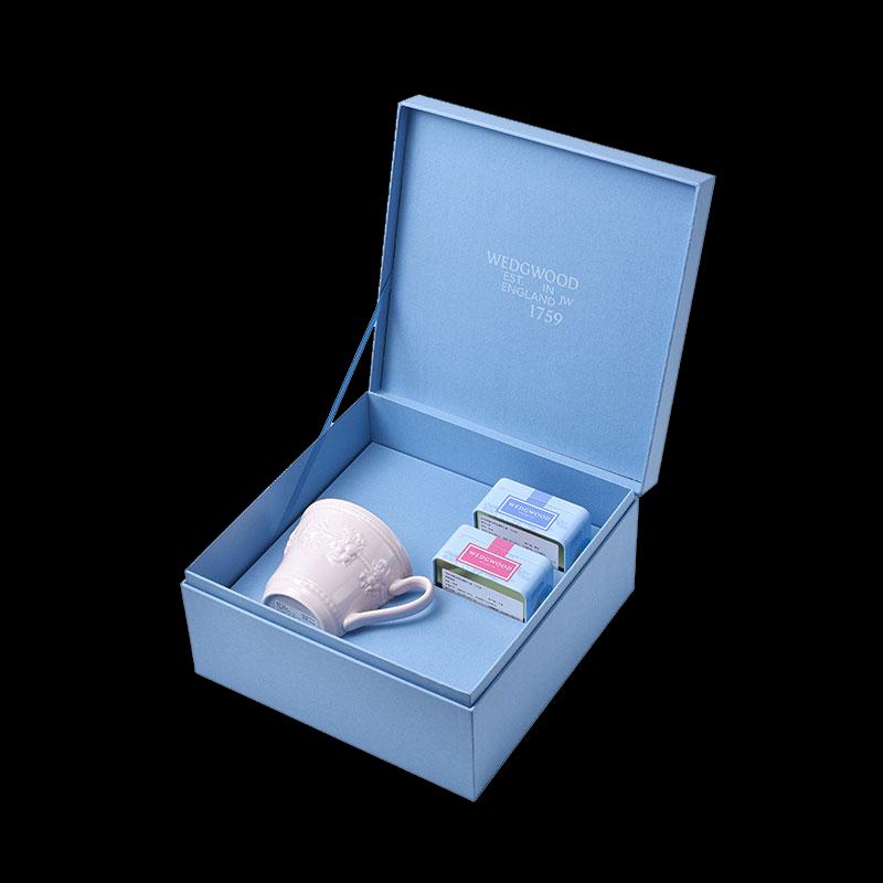 Wedgwood Happy Holiday Pink Mug and Tea Caddy Gift Set