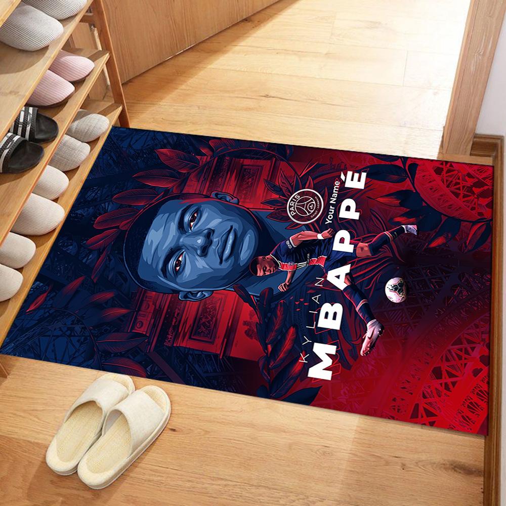 Mbappe Customized Name Area Rug Suitable For Kitchen Entryway Dormitory Bedrooms Antislip Carpet Decorate Offices Perfect Birthdaychristmas Gift Idea