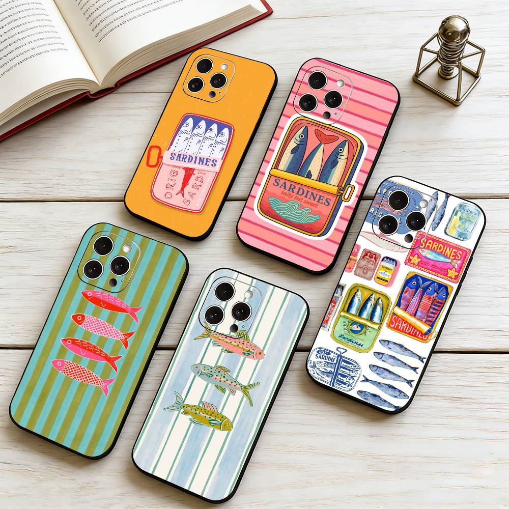 S-Sardine Чехол для телефона Силиконовый Мягкий Для IPhone 17 16 15 14 13 12 11 X XR Plus Pro Max Plus