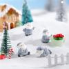 Игрушка Смола Рождественские Фигурки Аксессуары Домашние Украшения Миниатюрный Санта-Клаус Бонсай Микро-Ландшафт Мультяшная Статуэтка Санты