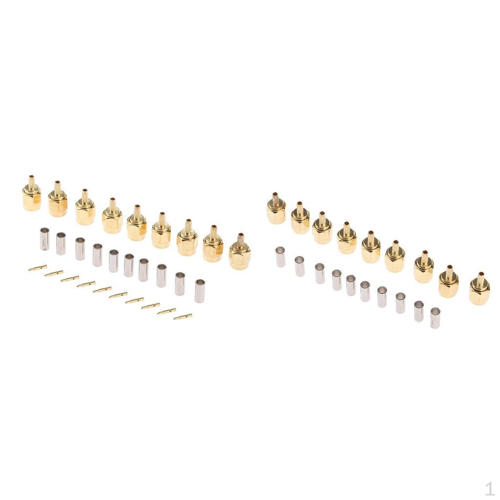 20 штук Коннектор Штекер Обжимной пин для RG316 LMR100 RG174 RF