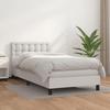 3141096 vidaXL Divan-lit Tapissier Avec Matelas Blanc 90x190 Cm Similicuir