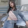 TINYAT мужская поясная сумка кошелек повседневная большая поясная сумка для телефона женская парусиновая дорожная сумка для телефона Фанни сумка-банан на бедре с 4 карманами