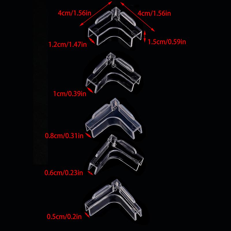 4 шт. акриловый прозрачный протектор для углов аквариума от столкновений, без клея, защитный чехол, аксессуары для аквариума