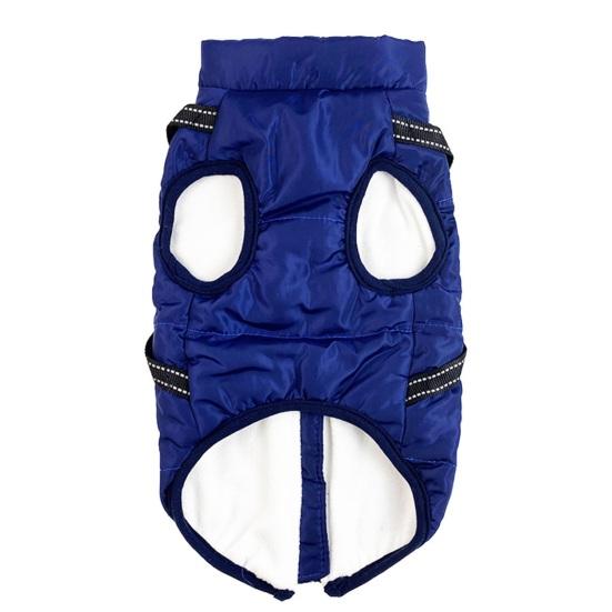 Зимнее пальто для собак, ветрозащитная куртка для собак, теплая термоодежда для домашних животных со шлейкой, одежда для прогулок с собакой в холодную погоду