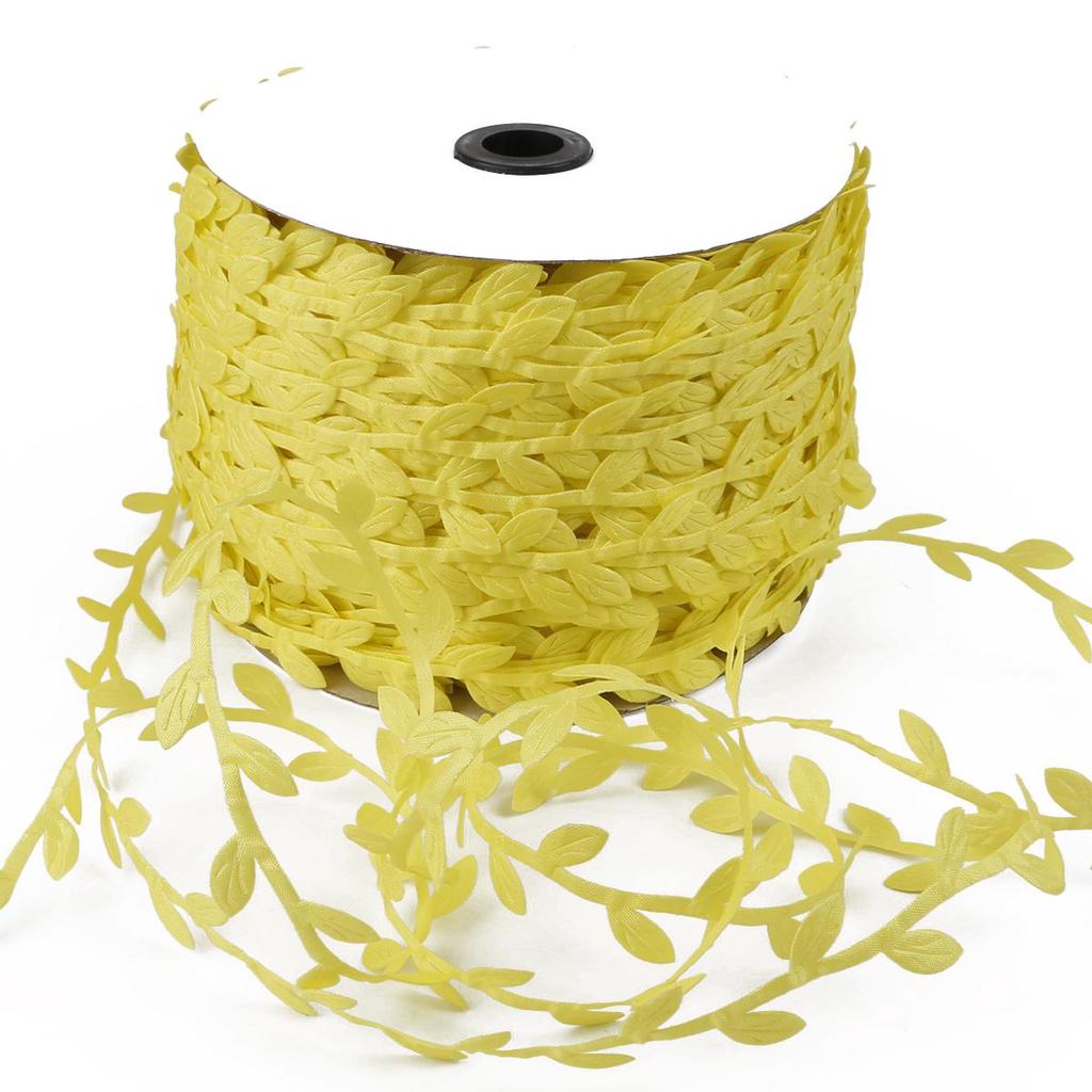 10M Colorful Artificial Leaves Ribbon Weaving Rope Home Wedding Decoration Gift Packing ARI