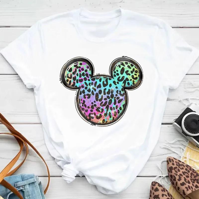 Minne Mouse Head Printed Cotton TShirt Womens Design Trend Aesthetic Fashion TShirt Top Short Sleeve