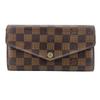 N60144 Кожа Damier Портфейль Sarah Коричневая кожа Женский Б/у