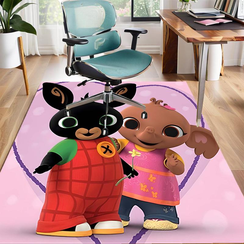 1pc Bing Bunny4 Design Area Rug - Non-Slip, Soft & Cozy Floor Mat for Living Room, Bedroom, Office - Indoor/Outdoor Decorative Carpet