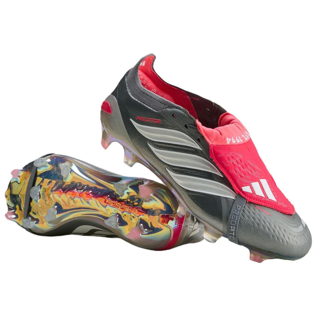 adidas Predator Elite FG со складывающимся язычком 'Finishers Steel Pack' (унисекс) Железный Металлик / Облачно-Белый / Ярко-Красный Футбольные Бутсы JS0379