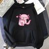 2025 Anime Loves Strawberry Milk Doodle Hoodie Kangaroo Pocket Winter Women Spring Autumn Sweatshirt Harajuku Aesthetic Clothes