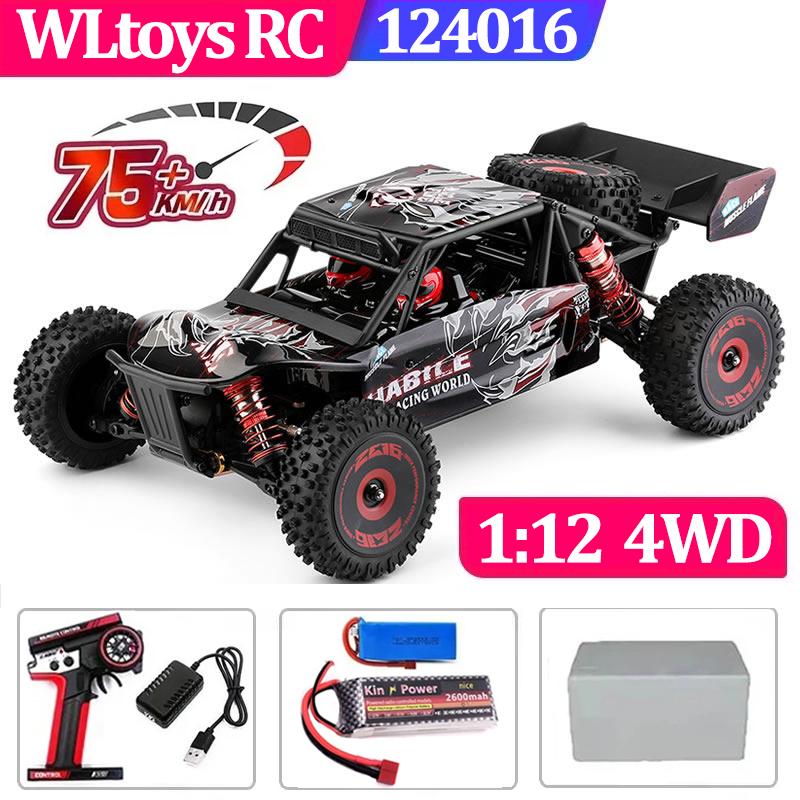 75 КМ/Ч WLtoys 124016 124017 60 КМ/Ч 144001 Электрический 4WD Пульт Дистанционного Управления Высокоскоростной Квадроцикл Дрифт RC Машины для Взрослых Игрушки