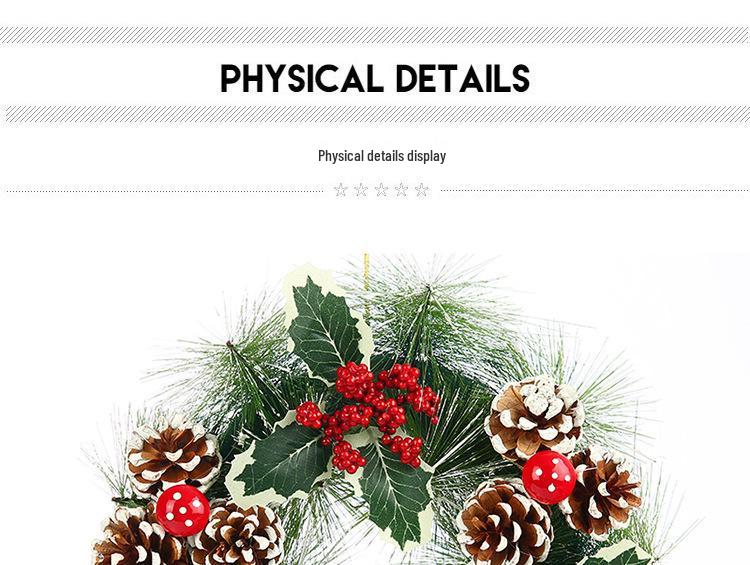 Elegant Pinecone Wreath with Pine Needle Accents for Holiday Decor