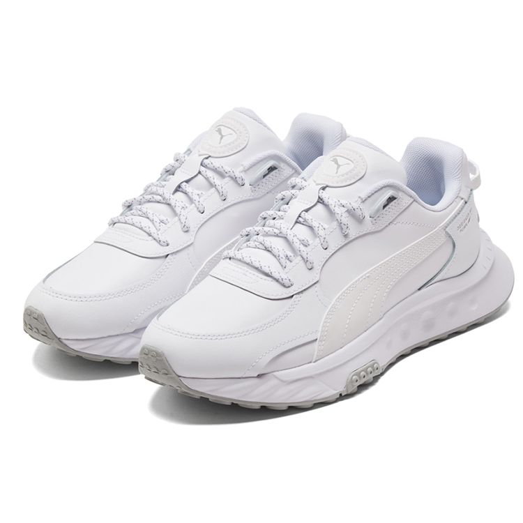 Puma Кроссовки унисекс Wild Rider с амортизацией и светоотражающими элементами, низкие, для тренировок, белые 383728-01