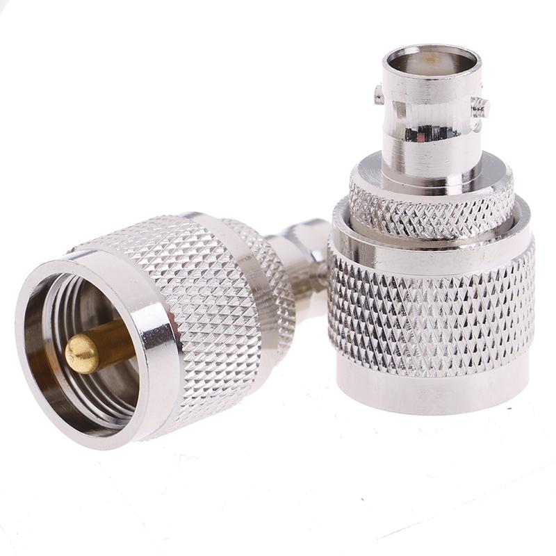 1X Uhf Male Pl259 Pl-259 Plug To Bnc Female Jack Rf Coaxial Adapter Connector