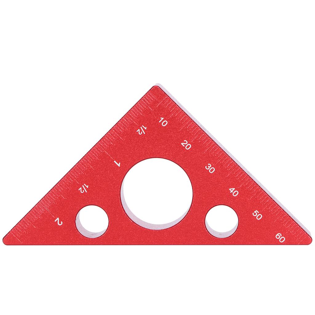 Aluminum Alloy Triangular Ruler Thicken Height Ruler DIY Woodworking Measuring Tool