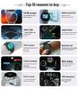 Смарт-часы Watch8: Новый, Спортивный, Водонепроницаемый, Монитор сердечного ритма, артериального давления, кислорода в крови, Оплата NFC.