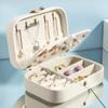 Portable Jewelry Box Jewelry Organizer Display Travel Jewelry Case Boxes Button Leather Storage Zipper Jewelers