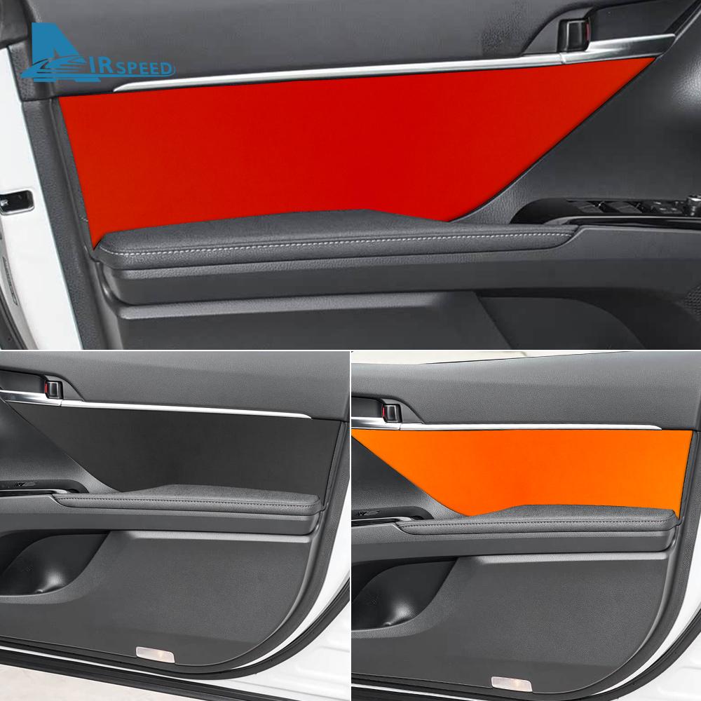 Верхняя отделка из замши LHD RHD Наклейка для Toyota Camry XV70 2018 2019 2020 2021 2022 2023 2024 Передняя панель двери Внутренние аксессуары