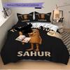 Tung Tung Sahur Adventure Print 3Pcs Bedding Setduvet Cover With 2 Bedropillowcase Home Birthday Gift