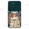 Винтажный чехол для телефона Альфонса Мухи для Samsung Galaxy A20, 21s, 22, 31, 32, 52, 53, 72, 73, 80, 91, мягкий черный чехол из жидкого силикона
