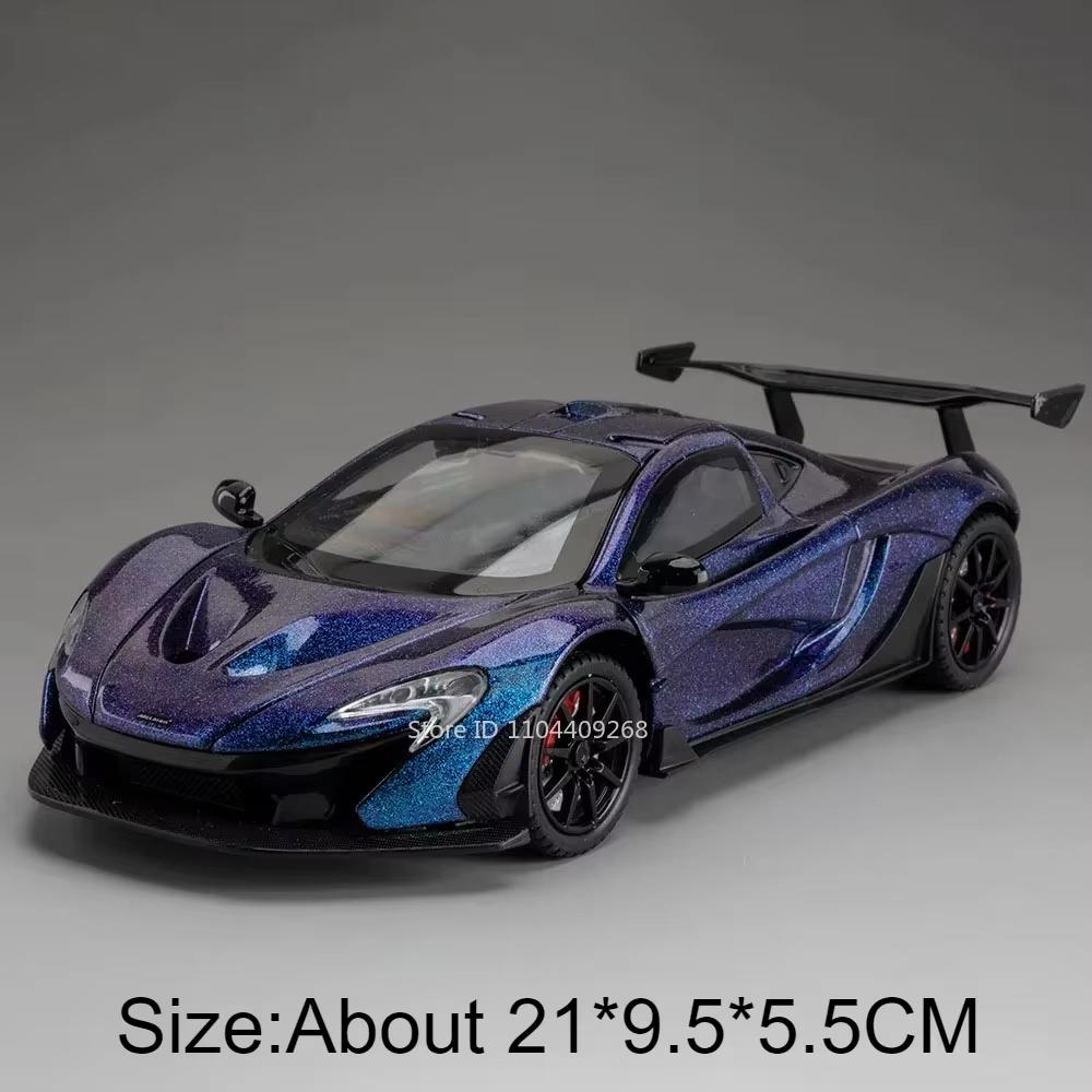 Scale 1:24 W1 P1 Model Car Toy Alloy Body Doors Opened Sound Light Supercar Models Shock Absorption Toys Home Decor Decoration
