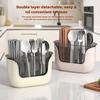 Kitchen Spoon Chopsticks Storage Silver Cutlery Dry Drain Basket Cutlery Rack 3 Stall Cutlery Caddie Kitchen Accessories
