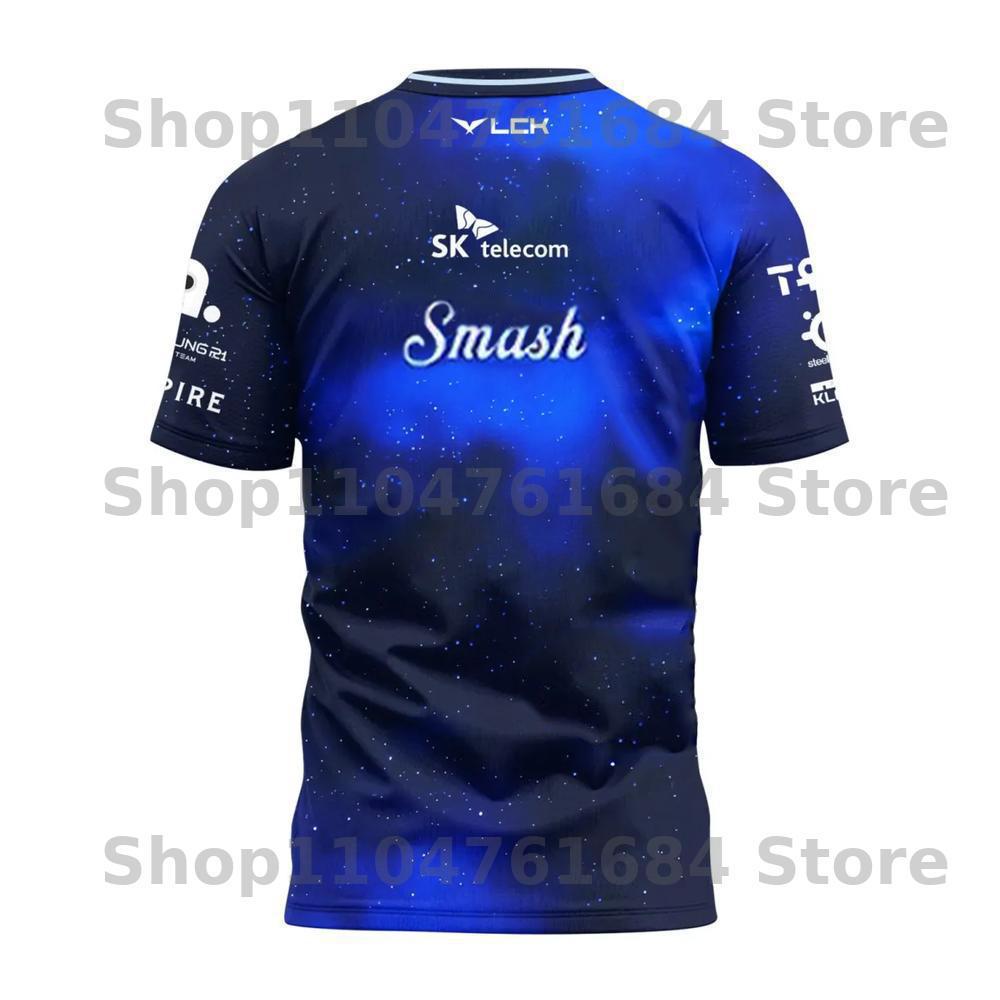 Skt T1 X Make-a-wish Korea 2025 Limited Edition Jersey Men's T-shirt Summer E-sportsbreathable Round Neck Short Sleeved Top