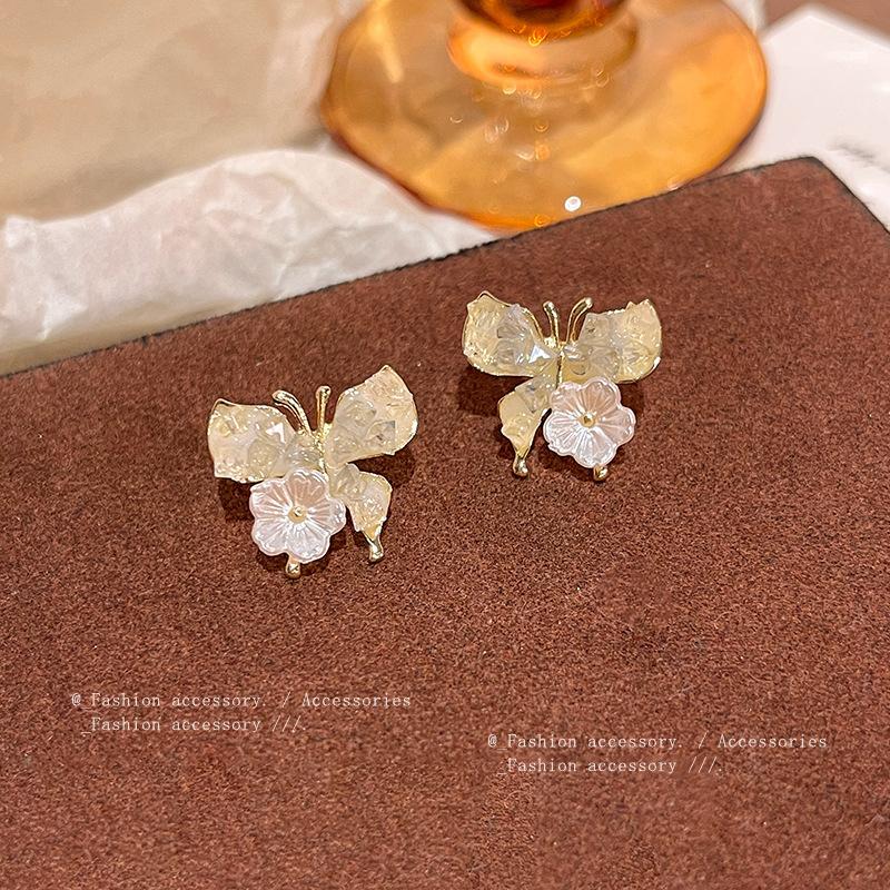 Серьги-пусеты из серебра 925 пробы, маленькие, свежие, универсальные, в виде цветков, женские, легкая роскошь, нишевые, премиальные, с жемчугом