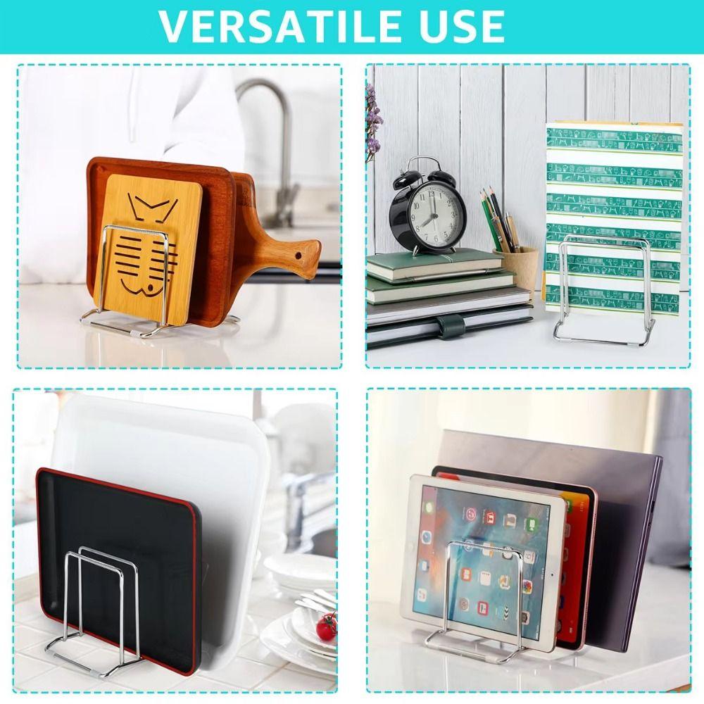 Stainless Steel Cutting Board Holder Rustproof Chopping Board Organizer Pot Lid Stand  Utensil