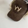 Письмо вышитые вельветовые наушники уличный трендовый бренд мода бейсболка осень и зима защита ушей теплая универсальная шапка