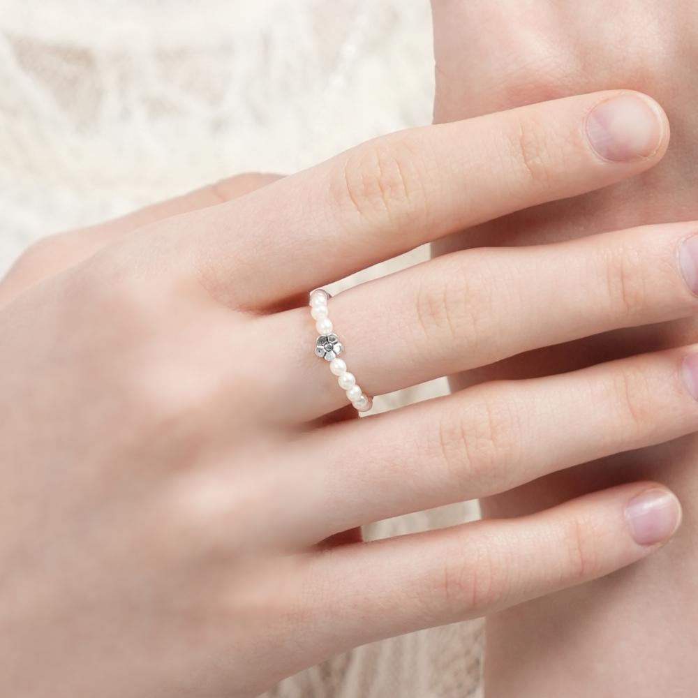 Кольцо Bonbeau Mini Motif с жемчугом 3 мм
