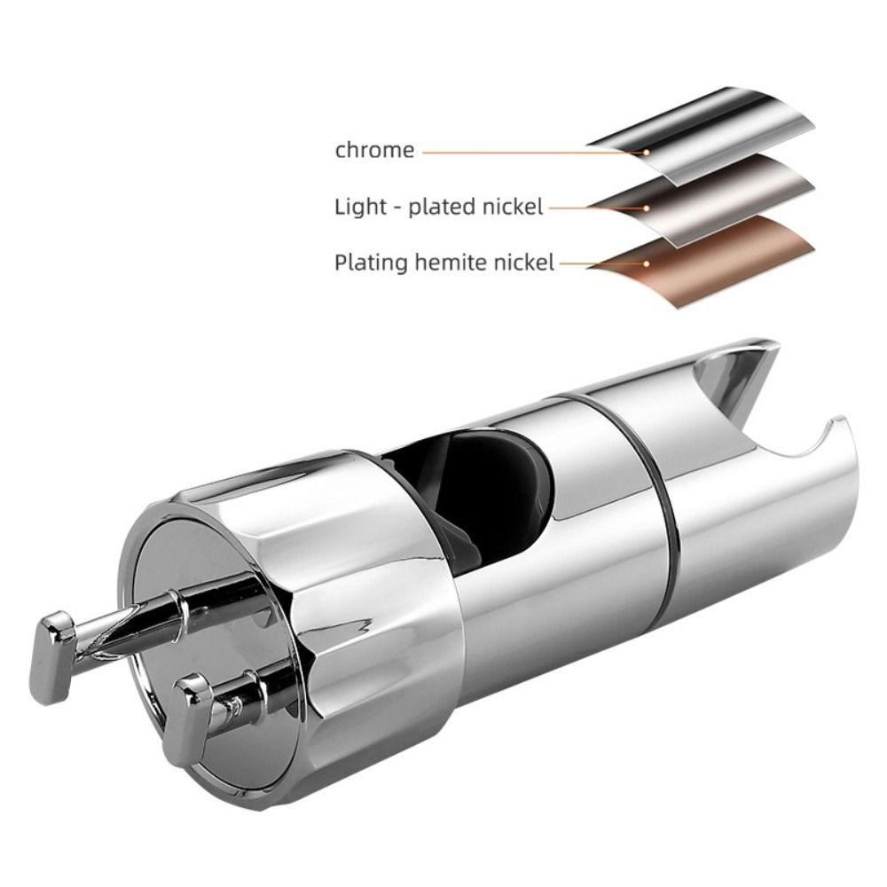 With hooks Shower Head Holder Round Pipe Riser Rail Bracket Hardware Bath Accessories