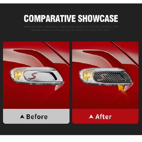 2pcs Dry Carbon Fiber Side Fender Panel Cover for Mini Cooper S F55 F56 2014-19