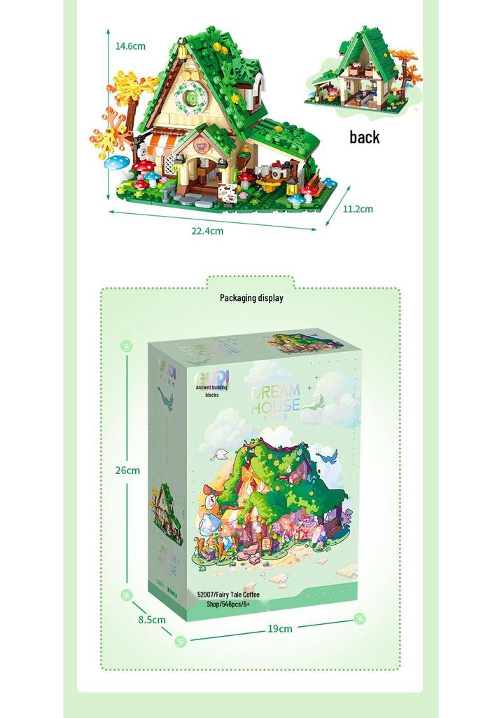 Gudi Educational Building Blocks: Coffee Shop Model Puzzle for Kids
