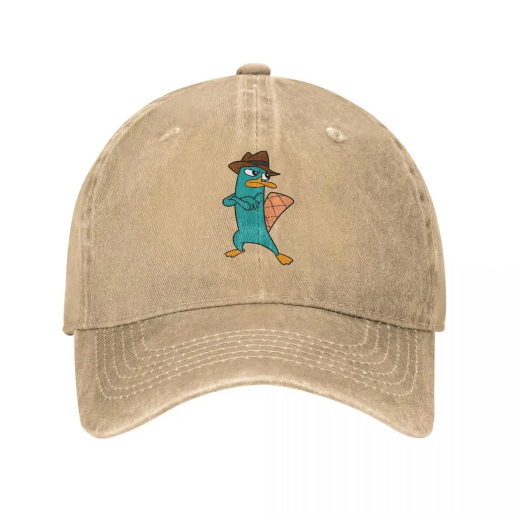 Perry The Platypus Animal Unisex Baseball Caps Distressed Denim Washed Caps Outdoor Running Golf Unstructured Soft Snapback Hat