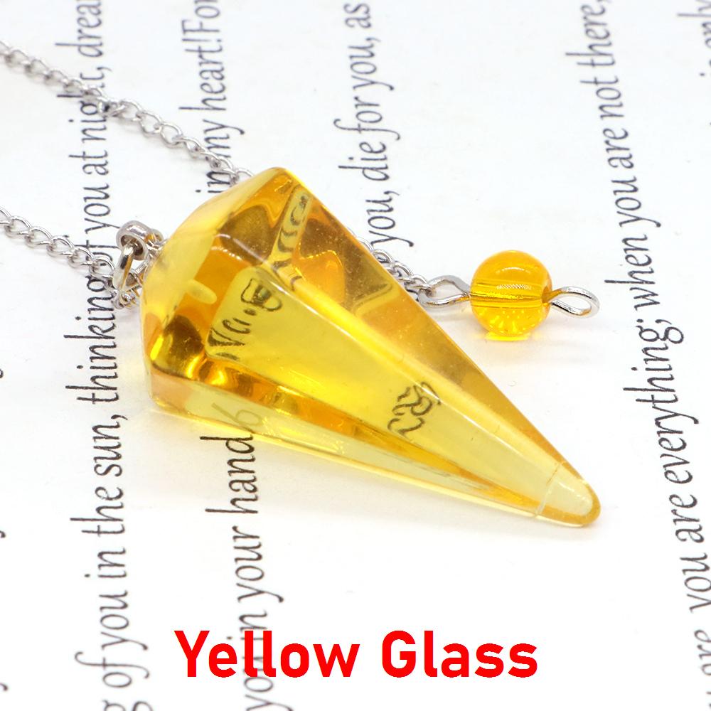 Natural Stone Reiki Healing Pendulum,For Dowsing Spiritual Divination Cone Crystal Quartz Pendulos Small Size Necklace Jewelry