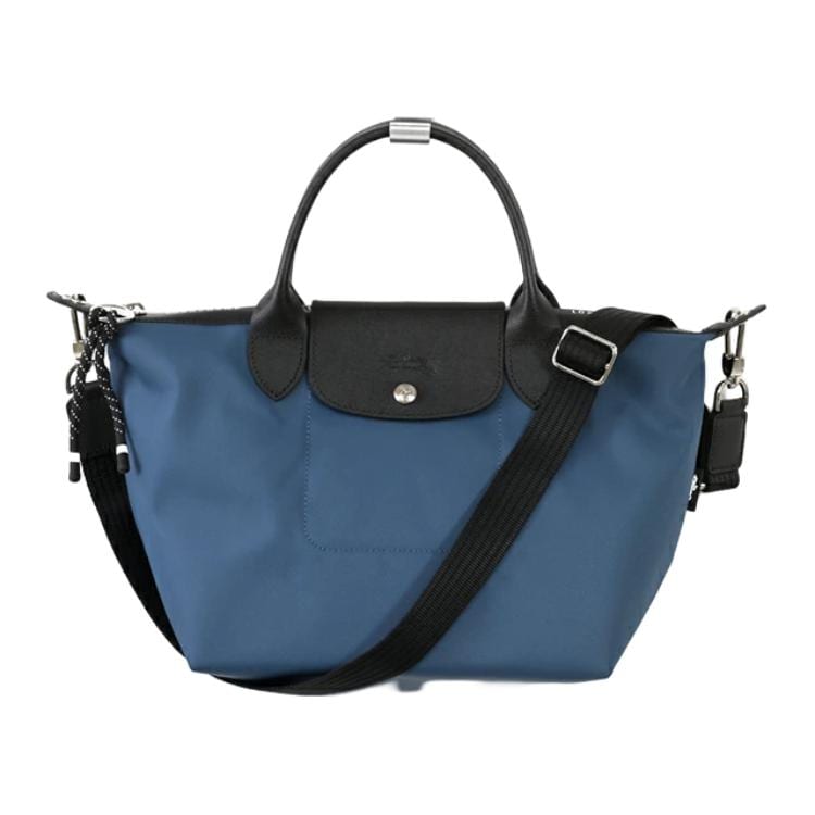 Longchamp Сумка-пельмень Le Pliage Energy из нейлонового холста, маленькая женская, чернильно-синяя 1512HSR806