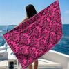 Pink Damask Beach Towel Ultra-fine Fiber Quick Drying Absorbent Beach Swimming Vacationvacation Essentials Gifts